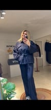 koyu mavi denim takım