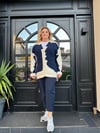 LACİVERT-EKRU PREMİUM HIRKA