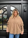 oversize vizon gömlek