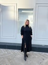 siyah fermuar detaylı elbise