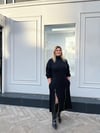 siyah fermuar detaylı elbise