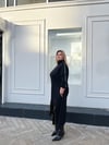 siyah fermuar detaylı elbise