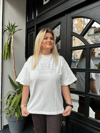 taşlı oversize tişört