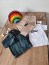 Denim Ceketli Üçlü Takım