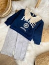 YAKA DETAYLI PARIS SLOGANLI 2'Lİ TAKIM