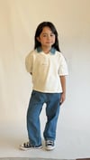 Kız Çocuk  Süprem Polo Yaka Beyaz T-shirt