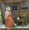 Kolları Fırfırlı Ayrobin Elbise