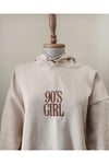 Yazı Detaylı Şardonlu Kapüşonlu Sweatshirt Siyah
