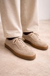 Bruno Erkek Hakiki Deri Süet Sneaker - Bej Günlük Casual Ayakkabı