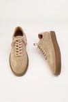 Bruno Erkek Hakiki Deri Süet Sneaker - Bej Günlük Casual Ayakkabı