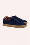 Bruno Erkek Hakiki Deri Süet Sneaker - Lacivert Günlük Casual Ayakkabı