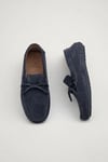 Erkek Antrasit Süet Bağcıklı Driver Loafer Günlük Casual Ayakkabı - Glader