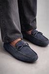 Erkek Antrasit Süet Bağcıklı Driver Loafer Günlük Casual Ayakkabı - Glader