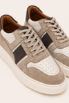 Erkek Bej & Kahve Hakiki Dana Derisi Süet Sneaker – Prag