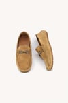 Erkek Bej Süet Metal Tokalı Loafer Günlük Casual Ayakkabı - Despina