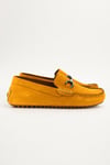 Erkek Hardal Süet Metal Tokalı Loafer Günlük Casual Ayakkabı - Despina