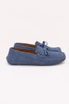Erkek İndigo Süet Bağcıklı Driver Loafer Günlük Casual Ayakkabı - Glader