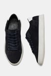 Erkek Lacivert Süet Hakiki Deri Casual Günlük Bağcıklı Sneaker Kauçuk Taban Ayakkabı – Dolce