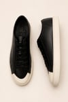 Erkek Siyah Hakiki Deri Bağcıklı Sneaker Kauçuk Taban Günlük Casual Ayakkabı – Palio