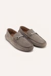 Erkek Vizon Süet Metal Tokalı Loafer Günlük Casual Ayakkabı - Despina