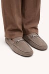 Erkek Vizon Süet Metal Tokalı Loafer Günlük Casual Ayakkabı - Despina
