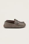 Erkek Vizon Süet Metal Tokalı Loafer Günlük Casual Ayakkabı - Despina