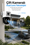 Vivatech 3012 Dual Lens WiFi Akıllı Güvenlik Kamerası - 6MP Çift Kameralı, Yapay Zeka Gece Görüş (+12V Adaptör)