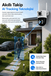 Vivatech 3012 Dual Lens WiFi Akıllı Güvenlik Kamerası - 6MP Çift Kameralı, Yapay Zeka Gece Görüş (+12V Adaptör)