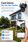 Vivatech 3024 Dual Lens WiFi Akıllı Güvenlik Kamerası - 6MP Çift Kameralı Canlı İzleme ve Gece Görüşlü (+12V Adaptör)