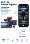 Vivatech CC-38 64GB Hafıza Kartlı 3 Kameralı Araç İçi Kamera - 3MP WiFi Viidure App Destekli Ön + İç + Arka Gece Görüşlü
