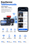 Vivatech CC-38 64GB Hafıza Kartlı 3 Kameralı Araç İçi Kamera - 3MP WiFi Viidure App Destekli Ön + İç + Arka Gece Görüşlü
