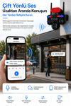 Vivatech Goro WiFi Akıllı Güvenlik Kamerası - 16MP 4 Lensli 3 PTZ Motorlu + 1 Sabit, IP66 Hava Koşullarına Dayanıklı (+12V Adaptör)