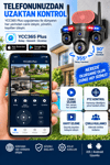 Vivatech Goro WiFi Akıllı Güvenlik Kamerası - 16MP 4 Lensli 3 PTZ Motorlu + 1 Sabit, IP66 Hava Koşullarına Dayanıklı (+12V Adaptör)