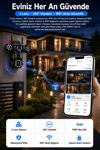 Vivatech ICSee 9002 WiFi Akıllı Güvenlik Kamerası - 9MP 3 Lensli 360° Görüş Hareketli Waterproof, Çakarlı Sesli Görüşme (+12V)