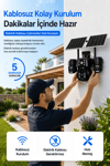 Vivatech Maro Güneş Enerjili Akıllı Güvenlik Kamerası - WiFi 12MP Üç Kameralı UltraHD Kablosuz Solar Kamera Sistemi