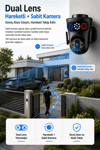 Vivatech Morio WiFi Akıllı Güvenlik Kamerası - 8MP FullHD Dual Lens Hareketli + Sabit, HiEasy Gece Görüş Sesli Takip (+12V)