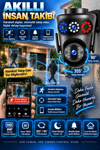 Vivatech Morio WiFi Akıllı Güvenlik Kamerası - 8MP FullHD Dual Lens Hareketli + Sabit, HiEasy Gece Görüş Sesli Takip (+12V)