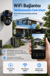 Vivatech Morio WiFi Akıllı Güvenlik Kamerası - 8MP FullHD Dual Lens Hareketli + Sabit, HiEasy Gece Görüş Sesli Takip (+12V)