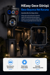 Vivatech Morio WiFi Akıllı Güvenlik Kamerası - 8MP FullHD Dual Lens Hareketli + Sabit, HiEasy Gece Görüş Sesli Takip (+12V)