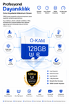 Vivatech O-Kam 128GB U3 Class 10 Micro SD Hafıza Kartı - Yüksek Hızlı Kamera Uyumlu Depolama Kartı
