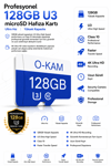 Vivatech O-Kam 128GB U3 Class 10 Micro SD Hafıza Kartı - Yüksek Hızlı Kamera Uyumlu Depolama Kartı