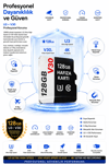 Vivatech O-Kam 128GB U3 Class 10 Micro SD Hafıza Kartı - Faster Transfer Speed 4K Video Kayıt Destekli (V30)