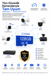 Vivatech O-Kam 128GB U3 Class 10 Micro SD Hafıza Kartı - Yüksek Hızlı Kamera Uyumlu Depolama Kartı