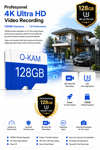 Vivatech O-Kam 128GB U3 Class 10 Micro SD Hafıza Kartı - Yüksek Hızlı Kamera Uyumlu Depolama Kartı