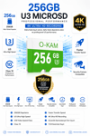 Vivatech O-Kam 256GB U3 Class 10 Micro SD Hafıza Kartı - Yüksek Hızlı Kamera Uyumlu Depolama Kartı