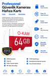 Vivatech O-Kam 64GB Class 10 Micro SD Hafıza Kartı - Faster Transfer Speed 4K Video Kayıt Destekli Güvenlik Kamerası Kartı