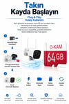 Vivatech O-Kam 64GB Class 10 Micro SD Hafıza Kartı - Faster Transfer Speed 4K Video Kayıt Destekli Güvenlik Kamerası Kartı