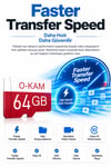 Vivatech O-Kam 64GB Class 10 Micro SD Hafıza Kartı - Faster Transfer Speed 4K Video Kayıt Destekli Güvenlik Kamerası Kartı