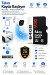 Vivatech O-Kam 64GB U3 Class 10 Micro SD Hafıza Kartı - Faster Transfer Speed 4K Video Kayıt Destekli (V30)
