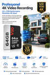 Vivatech O-Kam 64GB U3 Class 10 Micro SD Hafıza Kartı - Faster Transfer Speed 4K Video Kayıt Destekli (V30)